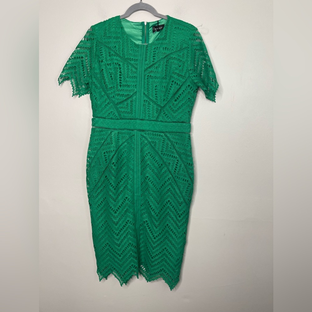 Bardot Revolve NWT Emerald Green Holiday Loren Lace Cocktail Dress Sz 10 L